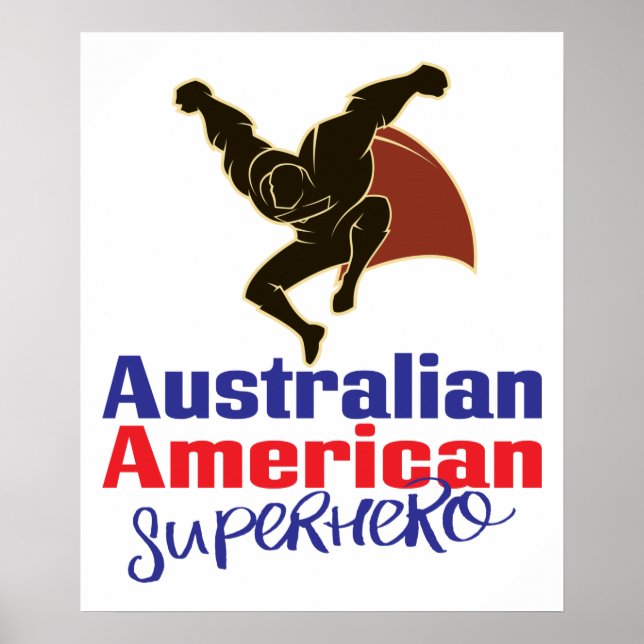 Australischer Amerikaner Superhero Poster (Vorne)