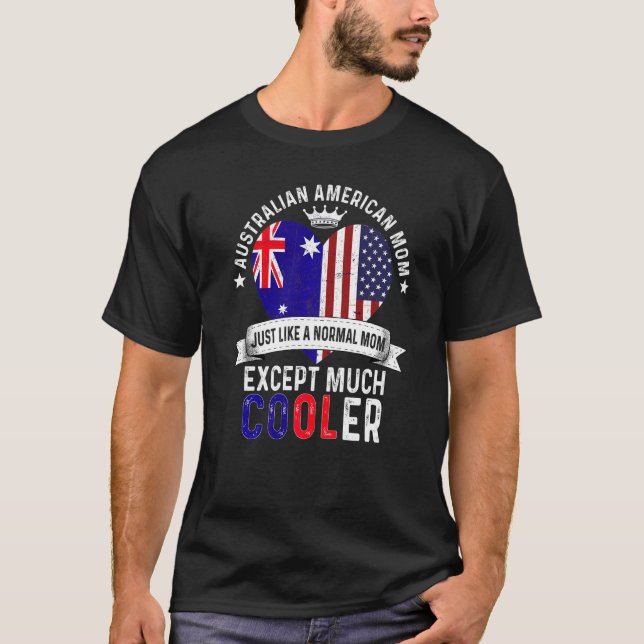 Australischer Amerikanischer Mutter Muttertag Mama T-Shirt (Vorderseite)