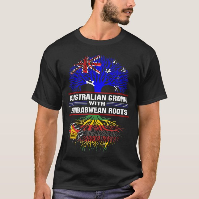 Australischer Anbau mit simbabwischen Wurzeln T-Shirt (Vorderseite)