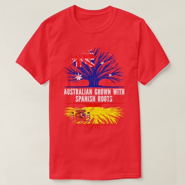 Australischer Anbau mit spanischer Roots-Australie T-Shirt (Design vorne)