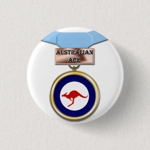 Australischer Asmedaillenknopf Button
