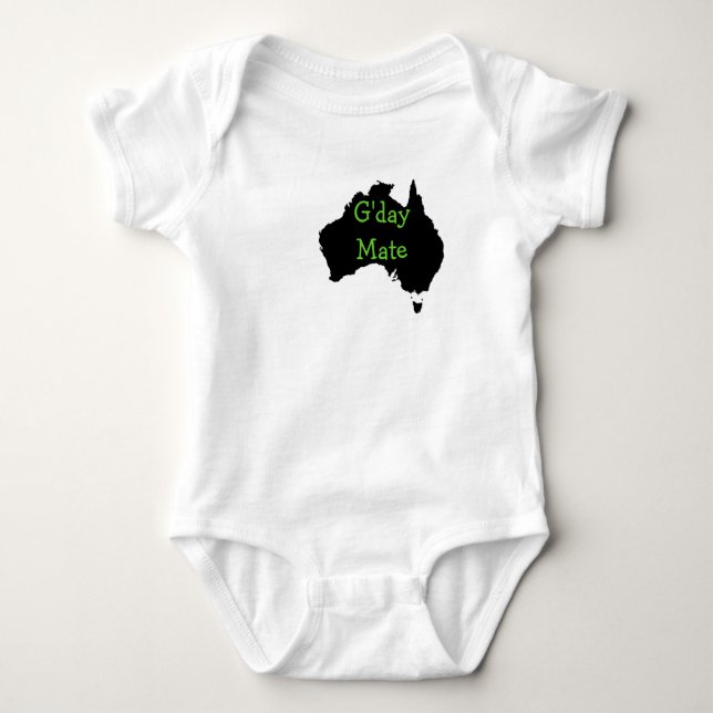 Australischer Baby-Spielanzug G'Day Kamerad Baby Strampler (Vorderseite)