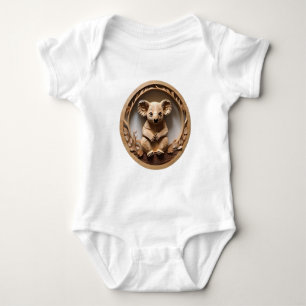 Australischer Baumhugger: Koala Bärenholz Print Baby Strampler