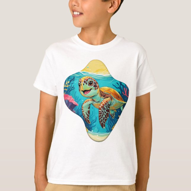 Australischer Boho-Schildkröte - Sunny Splash T-Shirt (Vorderseite)