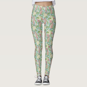 Australischer Bottlebrush-Landgarten Blau Leggings