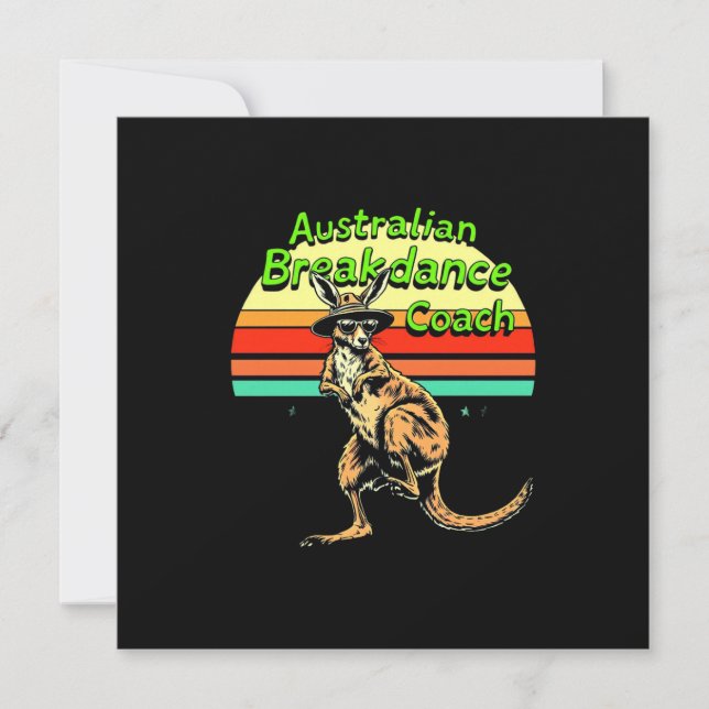 Australischer Breakdance Coach Hip Hop & Breakdanc Einladung (Vorderseite)