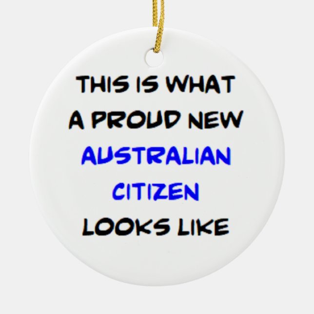 australischer Bürger, stolzer neuer Keramik Ornament (Vorne)