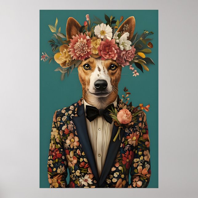 Australischer Cattle Dog im Anzug Poster, Australi Poster (Vorne)