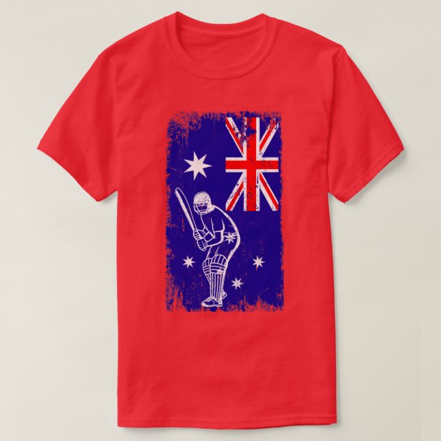 Australischer Cricket Player T-Shirt (Design vorne)