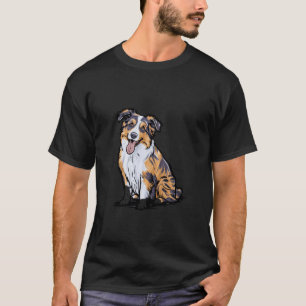 Australischer Deutscher Schäferhund im Vintage-Loo T-Shirt
