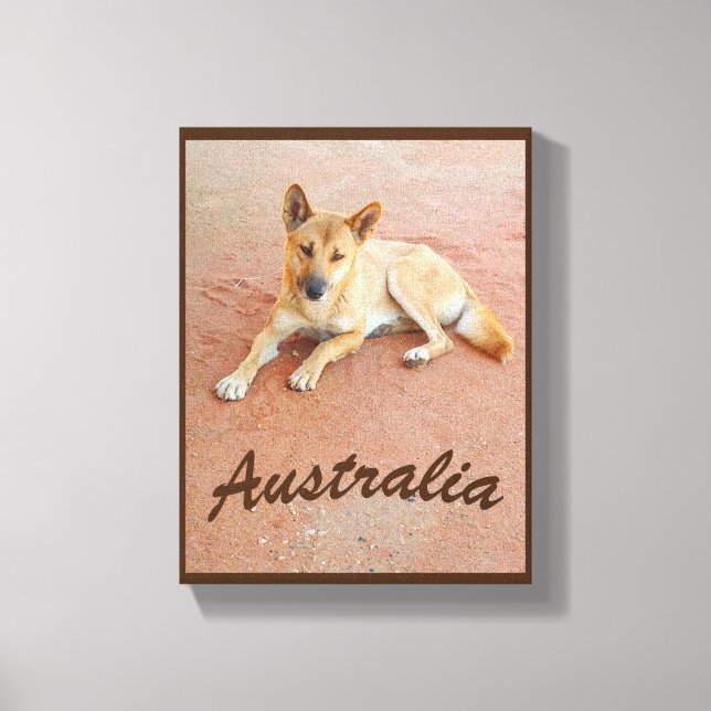 Australischer Dingo-Leinwand Leinwanddruck (Vorderseite)