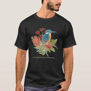 Australischer Eisvogel und Wildblumen T-Shirt