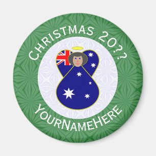 Australischer Engel Weihnachtsflagge Personalisier Magnet