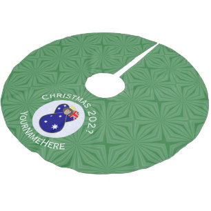 Australischer Engel Weihnachtsflagge Personalisier Polyester Weihnachtsbaumdecke