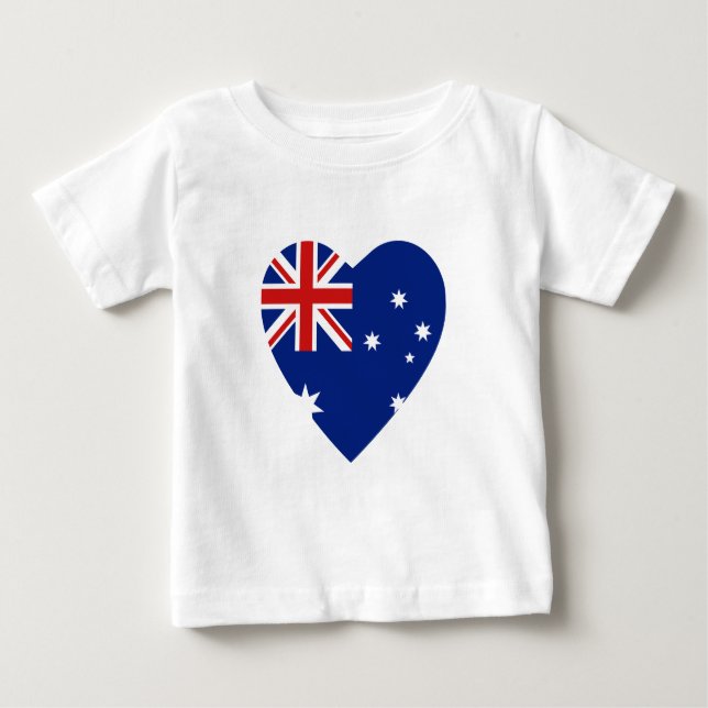 Australischer Flaggenstaat Herz T - Shirt (Vorderseite)
