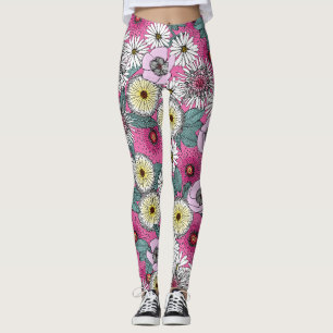 Australischer Garten rosa Blüte Leggings