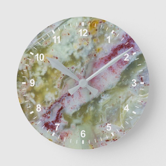 Australischer grüner Opalit Runde Wanduhr (Vorderseite)