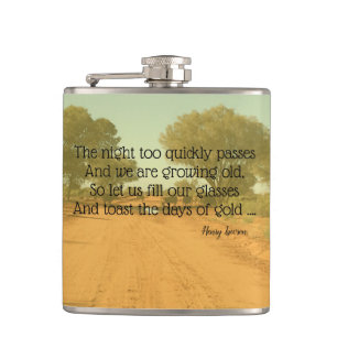 Australischer Henry Lawson Zitat Trinkflasche Flachmann