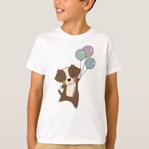 Australischer Hirte fliegt mit Balloons T-Shirt