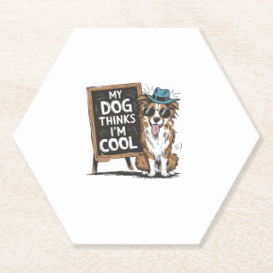 Australischer Hirte Mein Hund hält mich für Cool f Untersetzer