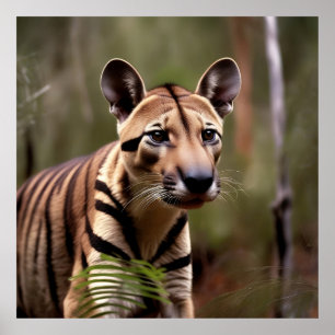 Australischer Indianer Tasmanian Tiger Poster