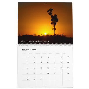 Australischer Kalender für Sonnenuntergänge 2018