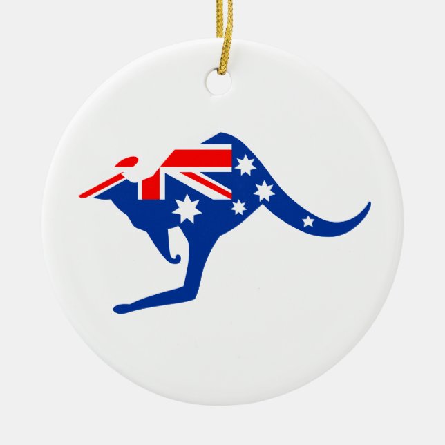 Australischer Känguru Keramikornament (Vorne)