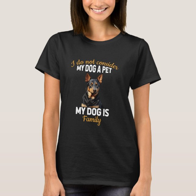 Australischer Kelpie Dog Eigentümer ich denke nich T-Shirt (Vorderseite)