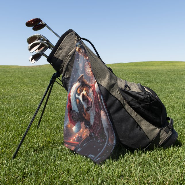 Australischer Kelpie Dog Roller Untersetzer Weihna Golfhandtuch (Gras)