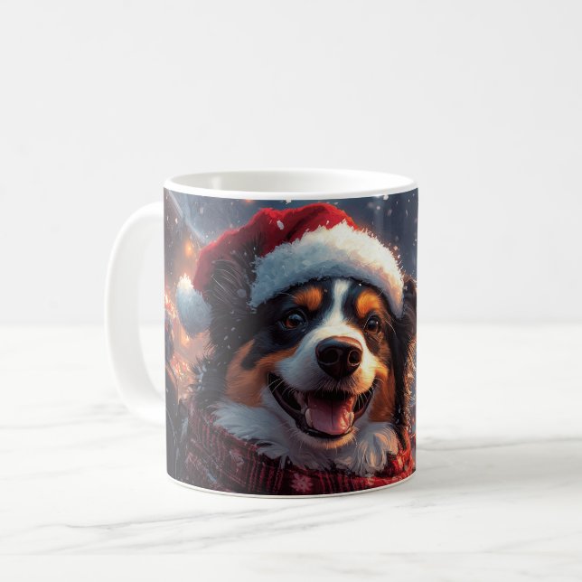 Australischer Kelpie Dog Roller Untersetzer Weihna Kaffeetasse (Vorderseite Links)