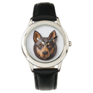 Australischer Kelpie-Hund 3D inspiriert Armbanduhr