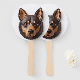 Australischer Kelpie-Hund 3D inspiriert Fächer