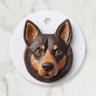 Australischer Kelpie Hund 3D Inspiriert Geschenkanhänger
