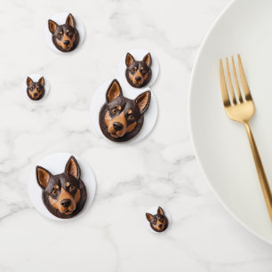 Australischer Kelpie-Hund 3D inspiriert Konfetti