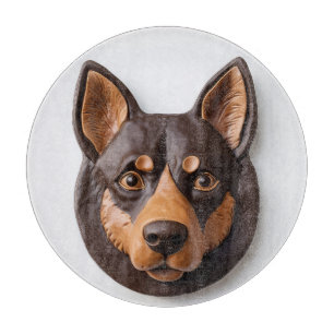 Australischer Kelpie Hund 3D inspiriert Schneidebrett
