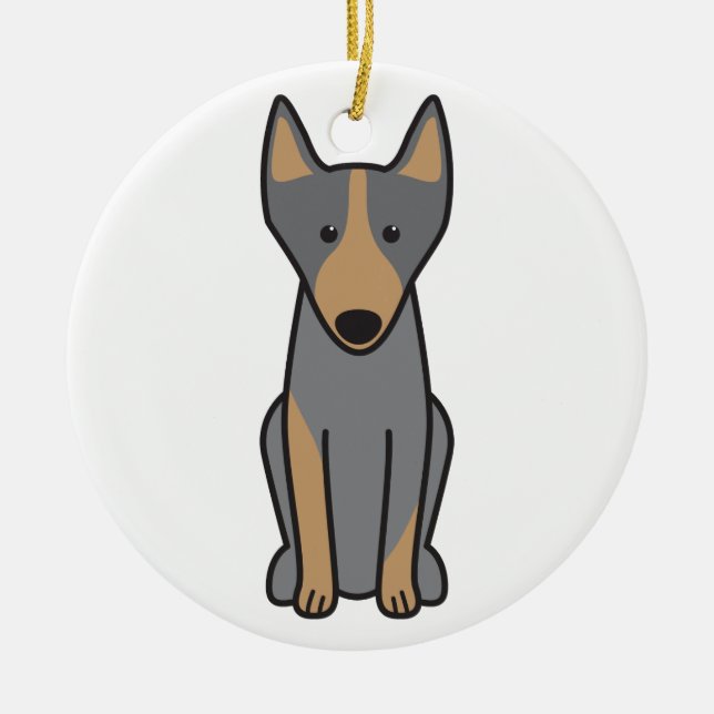 Australischer Kelpie-HundeCartoon Keramikornament (Vorne)