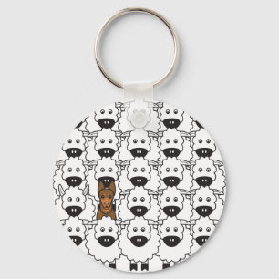 Australischer Kelpie in den Schafen Schlüsselanhänger