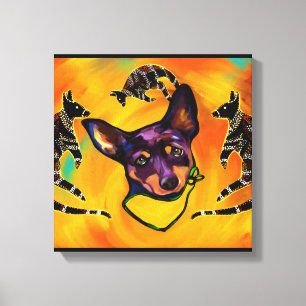 AUSTRALISCHER KELPIE LEINWANDDRUCK
