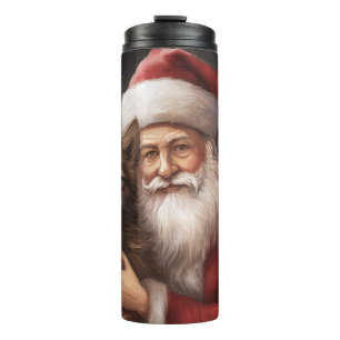 Australischer Kelpie mit Weihnachtsmann Weihnachte Thermosbecher