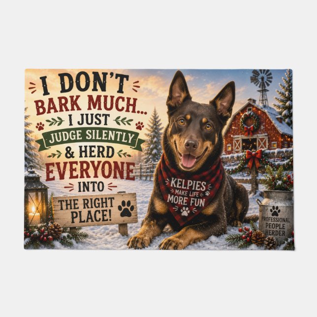 Australischer Kelpie Profi-Mensch-Hirte Fußmatte (Vorderseite)