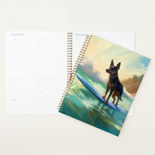 Australischer Kelpie-Strand-Surfing-Gemälde Planer