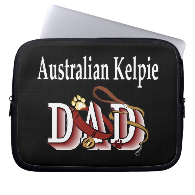 Australischer Kelpie-Vater Laptopschutzhülle (Vorderseite)