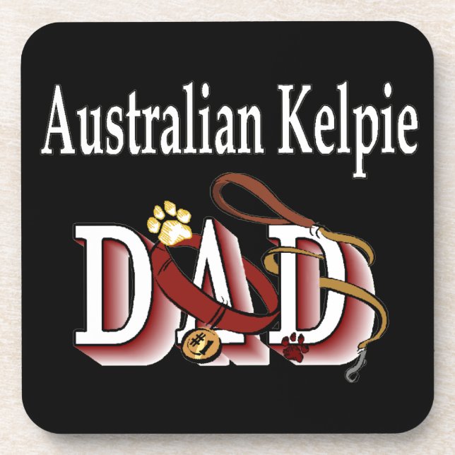 Australischer Kelpie-Vater Untersetzer (Vorderseite)