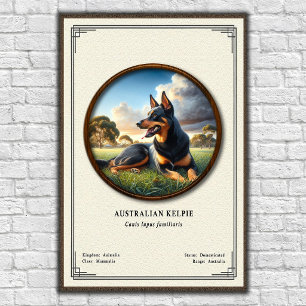 Australischer Kelpie Zoologie-Serie Poster