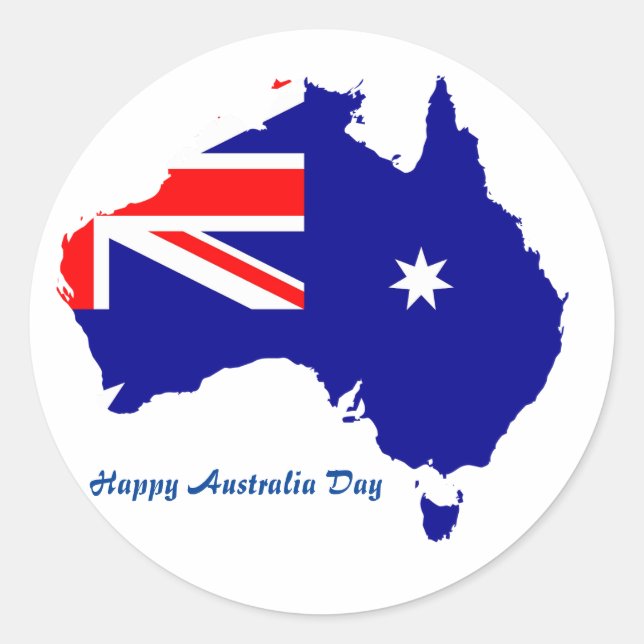 Australischer Klassischer Rundsticker Runder Aufkleber (Vorderseite)