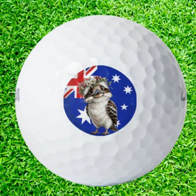 Australischer Kookaburra mit echtem Blau    Golfball (Aussie True-Blue Kookaburra Golf Balls bring the spirit of Australia to the fairway)