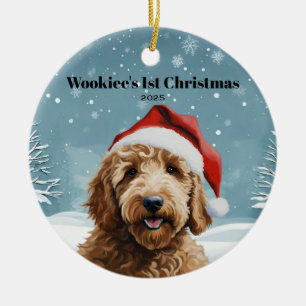Australischer Labradoodle-Feiertag Keramik Ornament