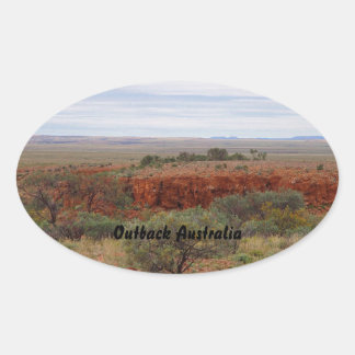 Australischer Landschaftsaufkleber Ovaler Aufkleber