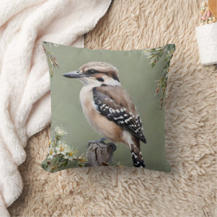 Australischer Laughing Bird die Kookaburra-Ölfarbe Kissen