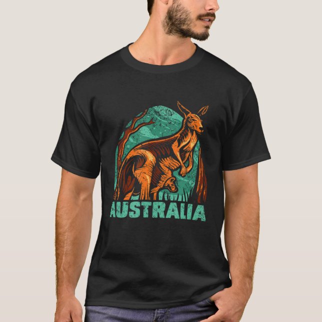 Australischer Pride Koala Kangaroo Animal Australi T-Shirt (Vorderseite)